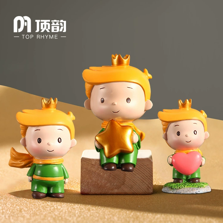 Prince cute handmade ornaments Valentine's Day cute desktop home cake DIY resin small ornaments crafts