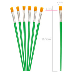 Children's painting brushes acrylic digital oil painting brushes art watercolor tempera paint nylon plastic flat brushes