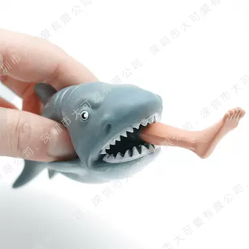 Man-eating Shark Squeeze Shark spit feet fun creative toys Squeeze funny stress relief toys prank venting - ShopShipShake