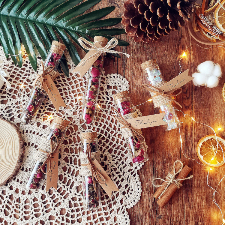 ins风复古森系伴手礼派对品庆节试管花茶物喜糖盒结婚创意喜糖盒