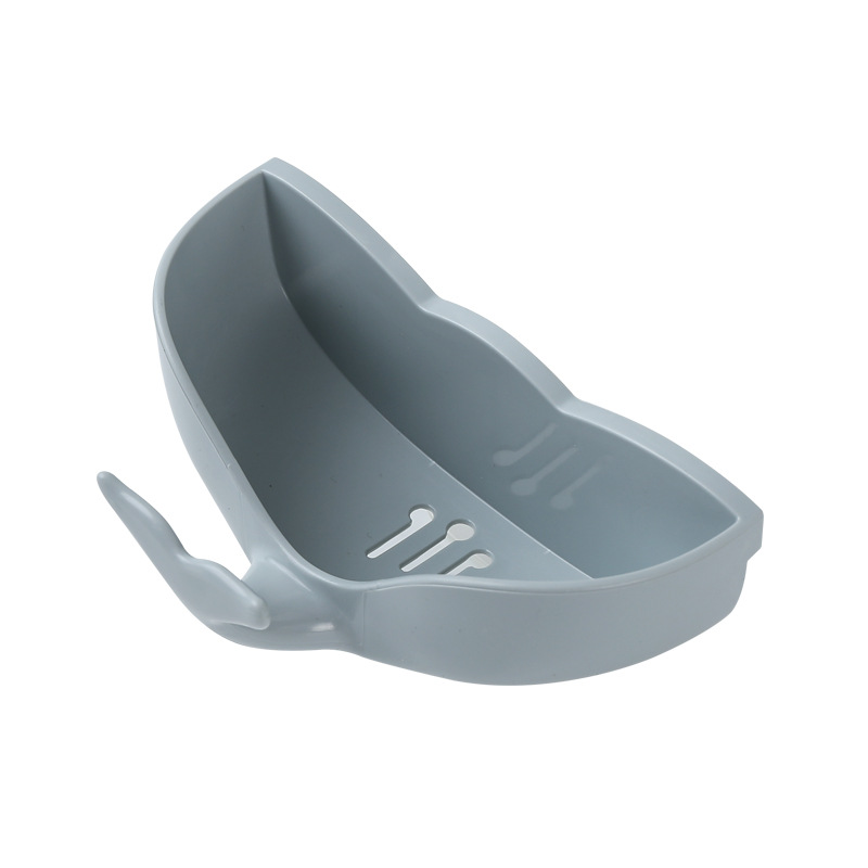 Caja de jabón de cola de pez caja de jabón de drenaje gancho multifuncional creativo sin costuras montado en la pared titular de jabón estante de almacenamiento de plástico