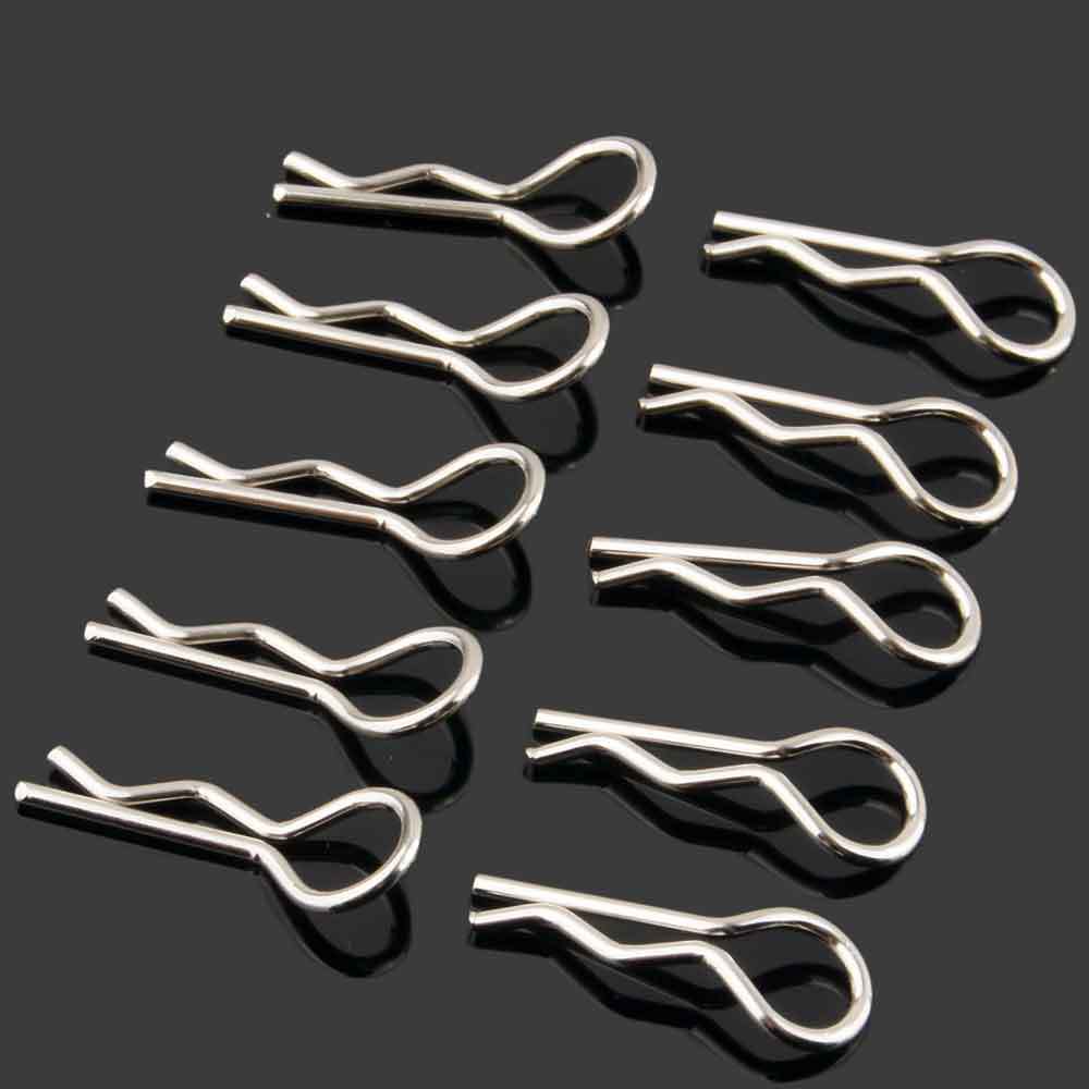 1/8 1/10 1/16 RC modelo de control remoto coche de escalada de coches de metal hebilla de cáscara del coche clip de la cáscara del coche de tipo R hebilla