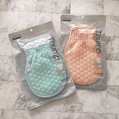 Bulk thumb bath towels, five-finger rough yarn scrub towels, Korean lace bath towels