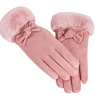 Keep warm cute gloves with bow, Korean style