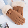 Keep warm cute gloves with bow, Korean style