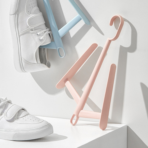 Household plastic shoe rack PP material clothes drying rack multi-functional stackable windproof clothes hanger balcony shoe drying rack