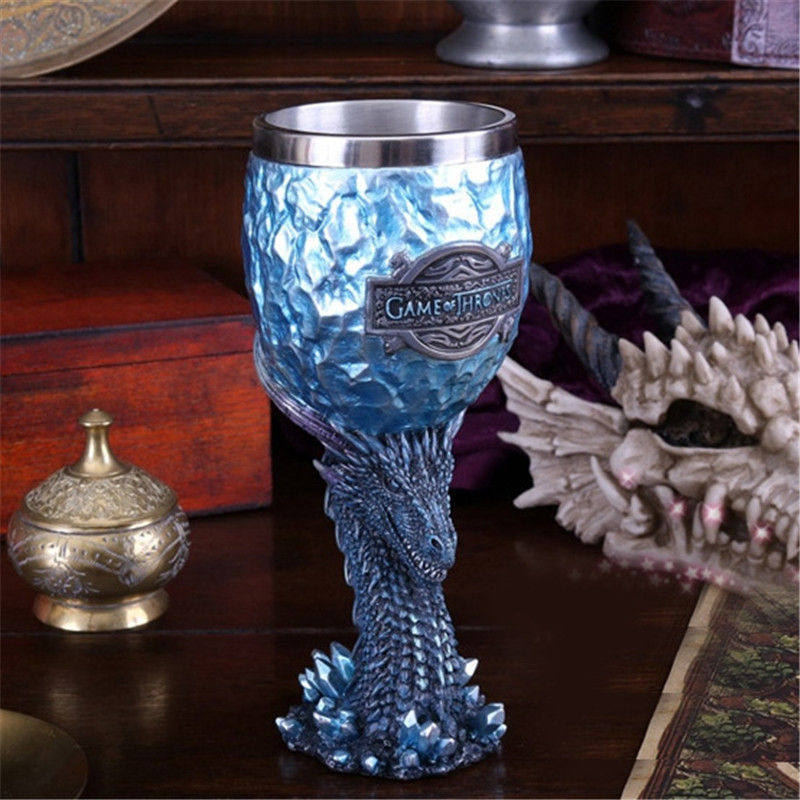 Game Of Thrones Embossed Wine Glass Creative Stainless Steel Wine Red Wine Glass Whiskey Ice And Fire Song Cup