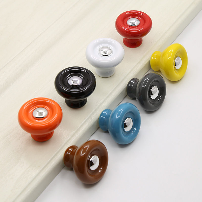 Color Cabinet Door Furniture Handle Modern Simple Drawer Wardrobe Cabinet Round Single Hole Cabinet Ceramic Handle Handle Color Cabinet Door Furniture Handle Modern Simple Drawer Wardrobe Cabinet Round Single Hole Cabinet Ceramic Handle Handle