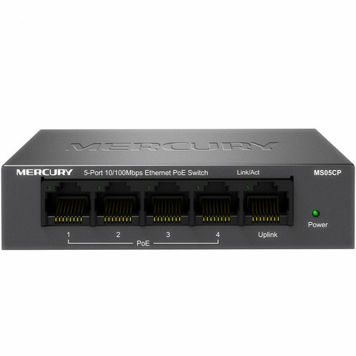Mercury MSG05CP 5-port full Gigabit PoE power supply switch security monitoring 4-port POE power supply module