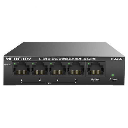 Mercury MSG05CP 5-port full Gigabit PoE power supply switch security monitoring 4-port POE power supply module