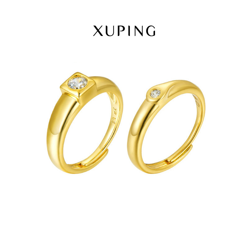 Xuping joyería pareja anillo nuevo anillo de aleación de 24k para hombres anillo de boda retro joyería al por mayor mujer
