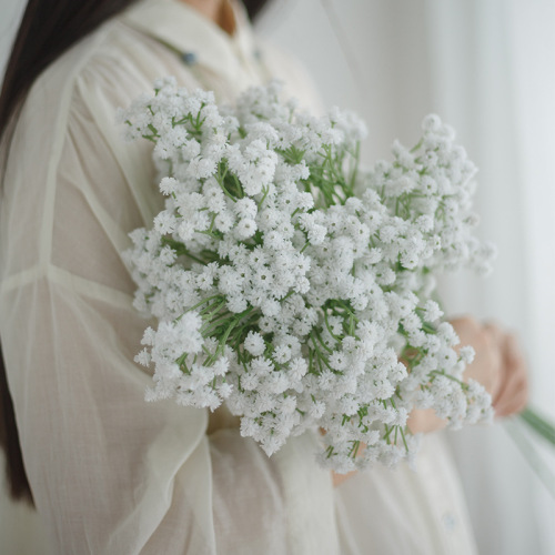 Artificial Baby's Breath Flowers, Plastic Fake Flowers, Dried Floral Arrangements, Bridal Bouquets, Wedding & Event Decorative Flowers—Factory Supplier