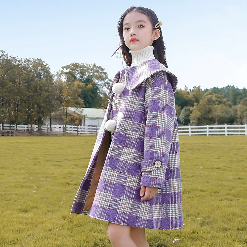 Demi-season children's down jacket, woolen coat, Korean style, for teenagers