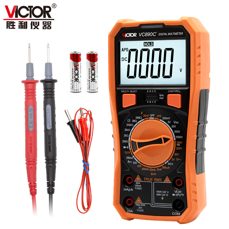 胜利万用表 VC890c+ VC890D批发万能表 防烧三位半数字万用表