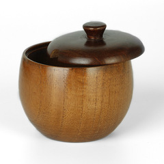 柯木鹽罐 日式調味罐 木質創意廚房用品  木製帶蓋調味盒