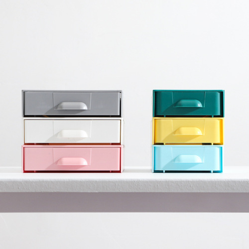 Nordic under-desk storage box hidden stick-on candy-colored drawer-type pen bucket office stationery miscellaneous storage box