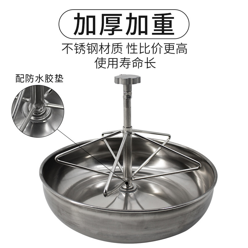 Fábrica al por mayor lechón 304 comedero de acero inoxidable engrosado gran comedero de cerdo pequeño comedero de cerdo 201 equipo de cría de cerdos