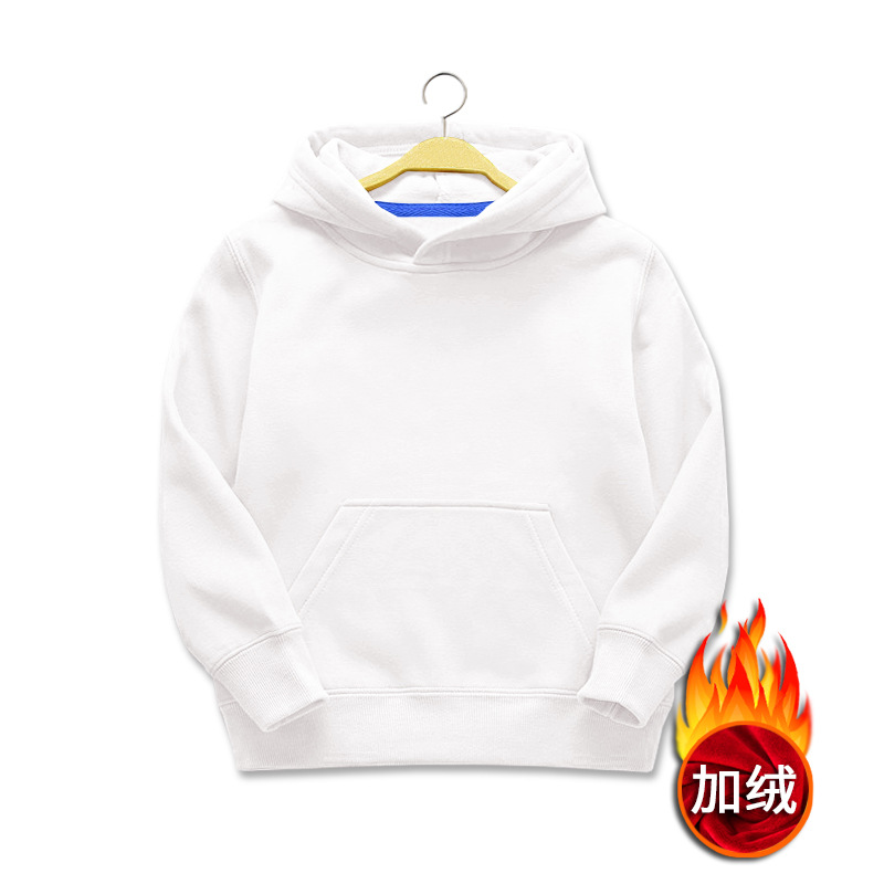 Boys' fleece sweatshirt 2023 autumn and winter children's spring hooded sweatshirt girls silver fox fleece thickened pullover wholesale