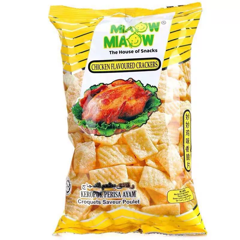 Малайзия мяу чудесные ломтики креветочного вкуса кальмара вкус свёртка чипсы картофельные с креветкой гриль аромат хрустящие повседневные порфированные
