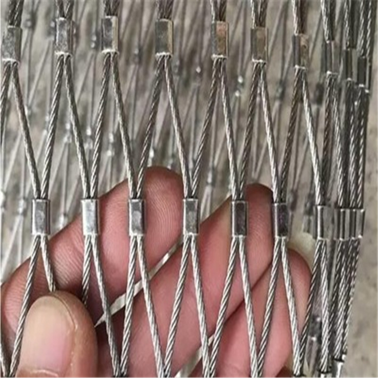 厂家不锈钢卡扣绳网 动物园装饰围网 不锈钢绳编织网