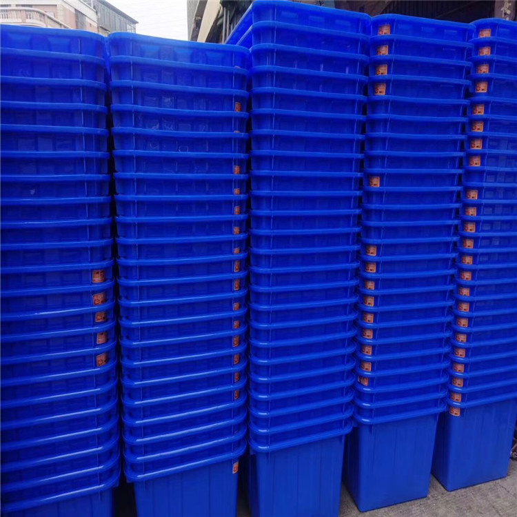Wholesale 300L blue water tank square plastic bucket workshop turnover box Anhui 400 liters beef tendon pe rubber box