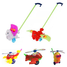 混批928-10小号单杆手推飞马宝宝学步拖拉飞机儿童玩具奶粉店赠品