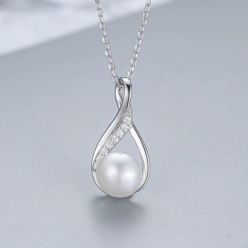 Серьги из жемчуга, колье, комплект, модная цепочка для ключницы, аксессуар, серебро 925 пробы, легкий люксовый стиль, опт