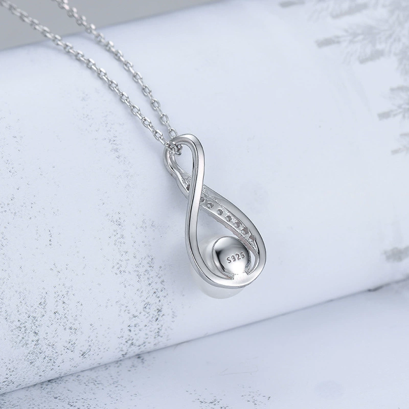Серьги из жемчуга, колье, комплект, модная цепочка для ключницы, аксессуар, серебро 925 пробы, легкий люксовый стиль, опт