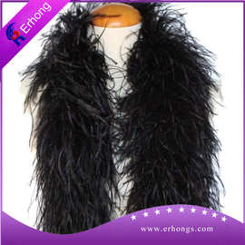 鸵鸟毛条15-20cm超长毛丝绒条火鸡毛条 网红舞蹈服装羽毛围巾拖尾