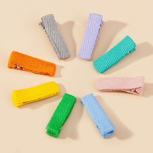 Chrome Cotton Hair Clip for Girls, Cute Edge with Full Cotton Band, DIY Hair Accessory Kit for Children