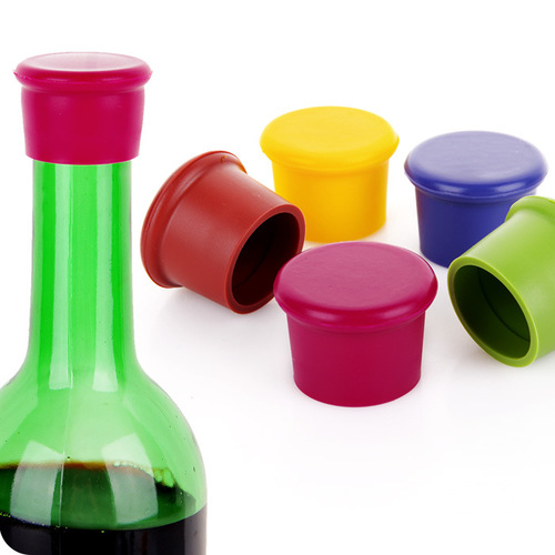 A1759 Candy Color Food Grade Silicone Preservation Bottle Cap Wine Bottle Stopper Red Wine Stopper Beer Bottle Stopper