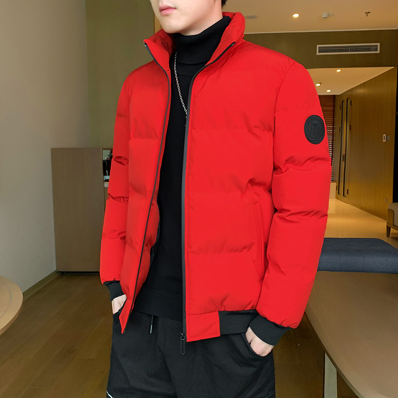 2022 nuevo abrigo de algodón acolchado de invierno para hombres forrado de lana engrosado de moda estilo coreano abrigo de estudiante abrigo de invierno de algodón acolchado para hombres abrigo de algodón acolchado