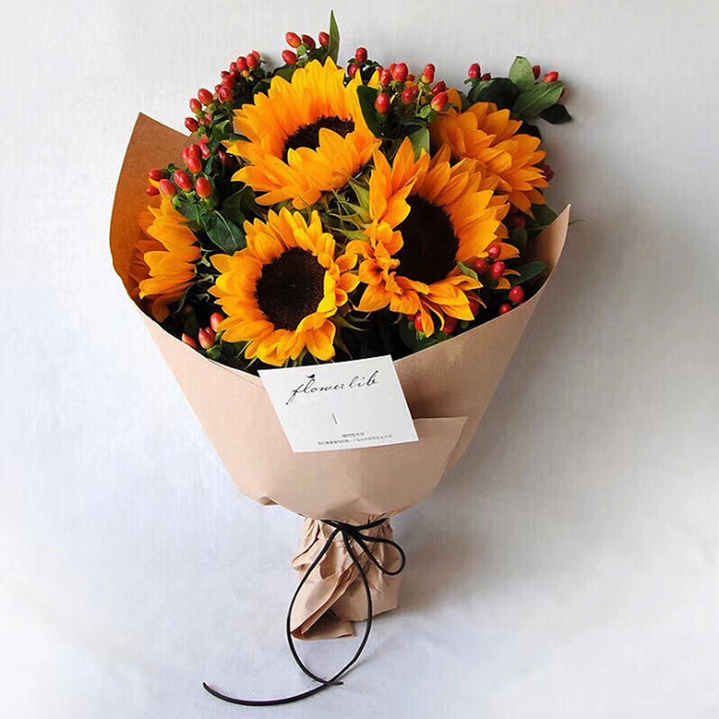 Caja de regalo de papel Kraft Lizgiran papel de embalaje de flores simple papel de embalaje de flores material de embalaje de flores materiales de tienda de flores