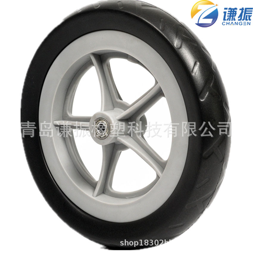 谦振供应童车高弹发泡轮胎 8寸9寸手推车轮子EVA童车轮子