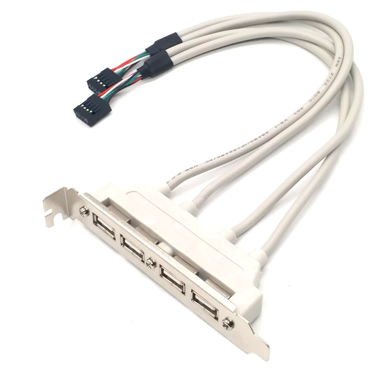 Кабель-ограничитель USB на 4 порта, удлинительный кабель USB2.0 для материнской платы, внешний кабель с четырьмя портами USB, кабель материнской платы usb2.0