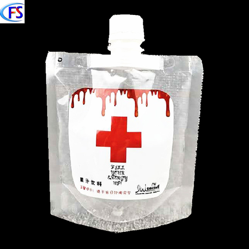 Fruit juice drink sea buckthorn puree self-standing straight mouth bag Portable jam Coconut Milk soybean milk vertical nozzle bag