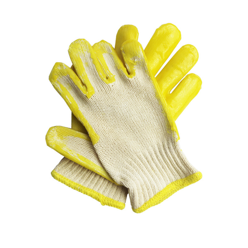 海太尔0002 PVC涂胶手套 普通防护木工防滑棉纱挂胶工作手套