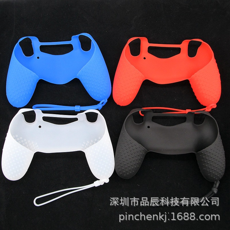4 Handle Set PS4 SLIM pro Handle Set with Point 4 Silicone Cover with Lanyard Soft Cover Protective Cover Game