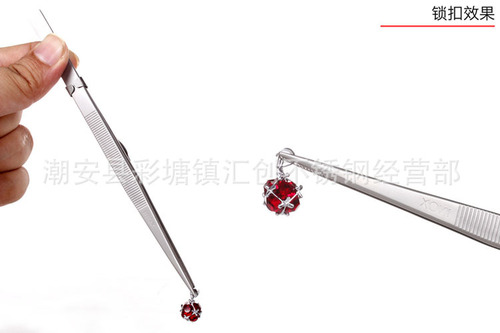 Diamond Tweezers, Jewelry Tweezers, Stainless Steel Tweezers, High-Grade Non-Magnetic Adjustable Ruby Tweezers, Gem Stone Clamps