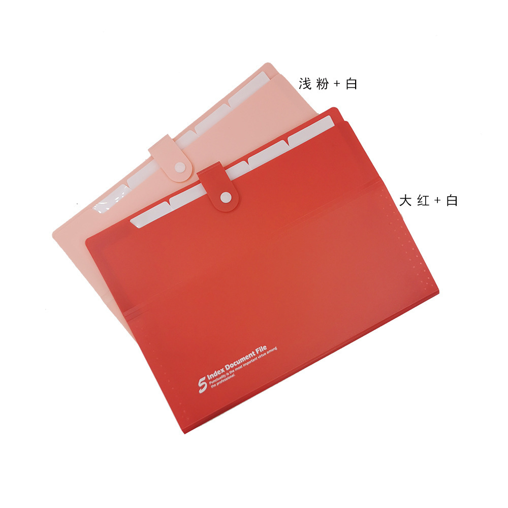 Bolsa de órgano de plástico A4 bolsa de órgano de múltiples capas Carpeta de inserción de negocios bolsa de archivo de múltiples funciones bolsa de archivo PP en stock