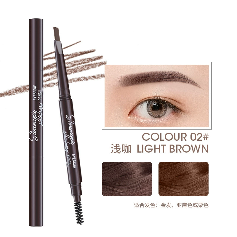 (Cross-border trading), three dimensional multifunctional double-sided triangular eyebrow pencil, for beginners, no smudge