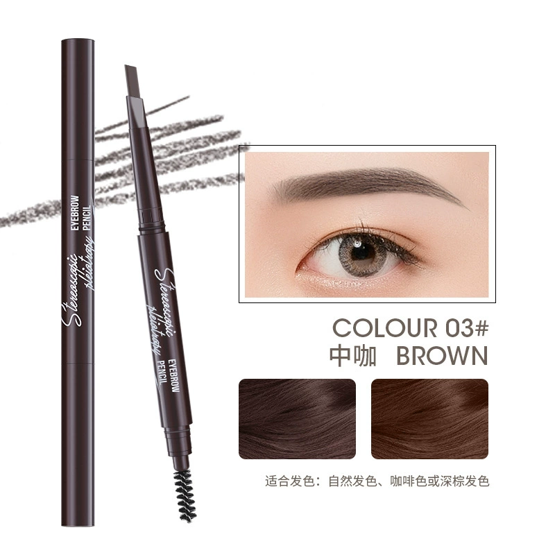 (Cross-border trading), three dimensional multifunctional double-sided triangular eyebrow pencil, for beginners, no smudge