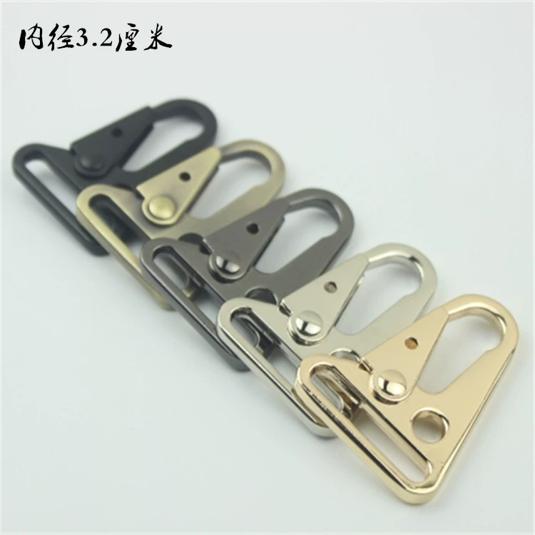 Сумки, сумки, кожаные фурнитура Аксессуары ножи Пряжка электрофорез черный металлический крюк