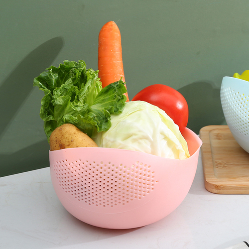 Kitchen rice washing machine, rice washing sieve, drain basket, household multi-functional thickened rice washing basin, plastic filter, vegetable washing, fruit and vegetable basket