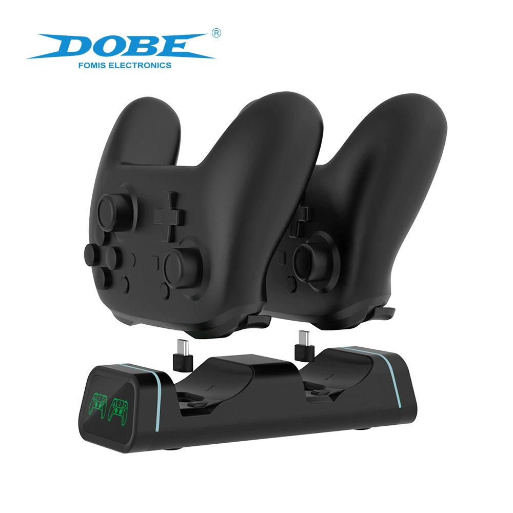 Двойное зарядное док-станция (DOBE), Type-C, универсальная для PS5/Xbox/NS Pro, заряд 4–4,5 ч