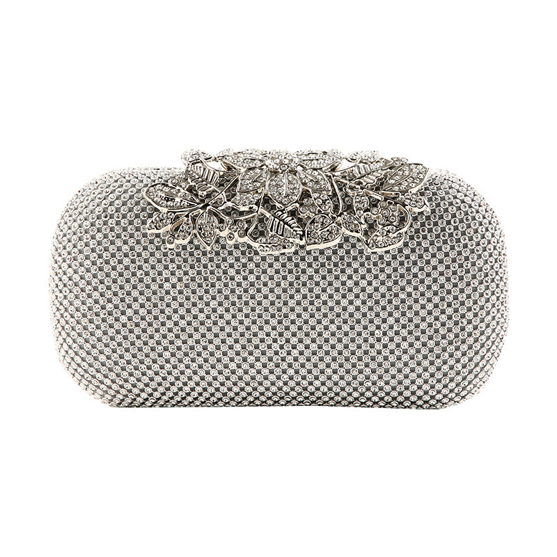 Cross-Border Quality Evening Bag with Diamonds, Handmade Rhinestone Evening Bag, Enlarged Version of Flower and Leaf Hijab Clutch Bag in Stock Cross-Border Quality Evening Bag with Diamonds, Handmade Rhinestone Evening Bag, Enlarged Version of Flower and Leaf Hijab Clutch Bag in Stock