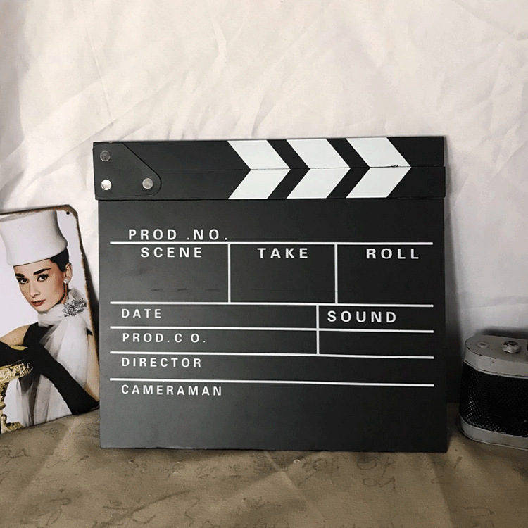 Special Offer English Director Board Field Noteboard Beat Board Photography Props Ornaments Director Board Acrylic Wooden Director's Edition
