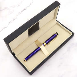 创意纯色PU皮质笔盒 商务礼品盒可印制logo 钢笔套装文具笔盒现货