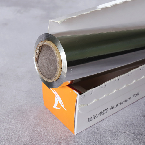 Commercial Large Roll Thickened Tin Foil Baking Tool Disposable Barbecue Household Barbecue Tin Foil Aluminum Foil Paper for Grilling Fish 
