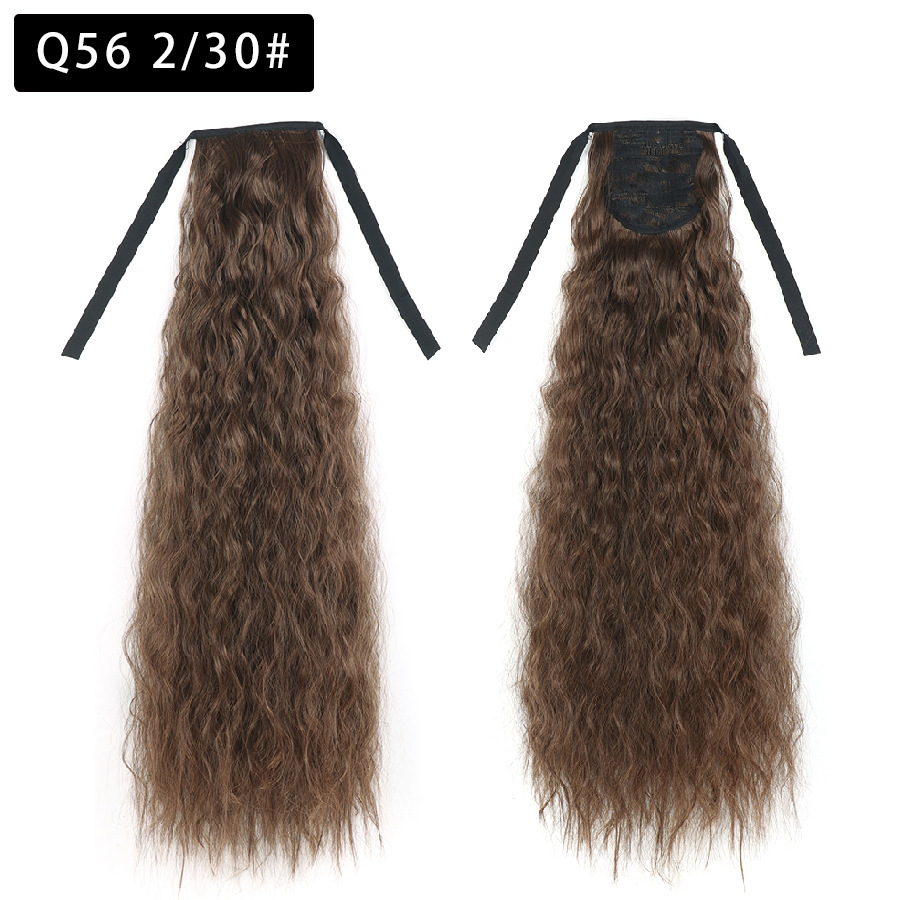 Peluca de cola de caballo de longitud media tiktok Red Seamless correa de maíz Cola de Caballo caliente multicolor fábrica al por mayor